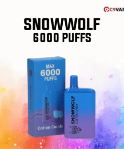 Snowwolf 6000 Puff กลิ่น Cotton Candy สายไหมหวานฟรุ้งฟริ้ง