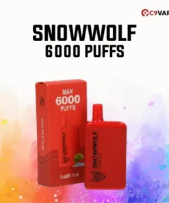 Snowwolf 6000 Puff กลิ่น Lush Ice แตงโมเย็นสดชื่นเต็มคำ
