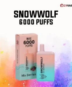 Snowwolf 6000 Puff กลิ่น Mix Berries เบอร์รี่หลากชนิดหวานอมเปรี้ยว