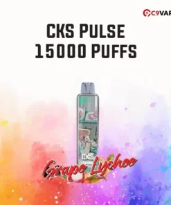 CKS Pulse 15000 Puffs กลิ่น Grape Lychee องุ่นหอมกลมกล่อม ผสานลิ้นจี่หวานนุ่มนวลแบบหวานละมุน