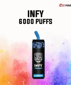INFY 6000 Puff กลิ่น Blueberry บลูเบอร์รี่หอมหวานอมเปรี้ยว