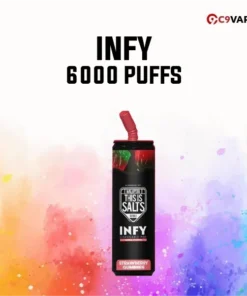 INFY 6000 Puff กลิ่น Strawberry Gummy กัมมี่สตรอว์เบอร์รี่เคี้ยวเพลิน