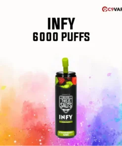 INFY 6000 Puff กลิ่น Strawberry Kiwi สตรอว์เบอร์รี่ผสมกีวี่เปรี้ยวหวาน