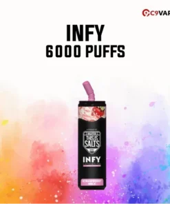 INFY 6000 Puff กลิ่น Strawberry Milk สตรอว์เบอร์รี่ผสมนมเนียนนุ่ม
