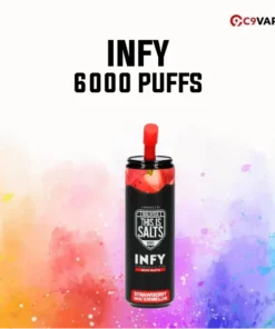 INFY 6000 Puff กลิ่น Strawberry Watermelon สตรอว์เบอร์รี่แตงโมสดใส