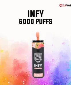 INFY 6000 Puff กลิ่น White Peach Oolong Tea พีชขาวผสมชาอู่หลงหอมละมุน