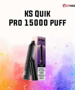 KS Quik Pro 15000 puff กลิ่นหอมเข้มแบล็คเคอแรนท์ ผสานลิ้นจี่หวานฉ่ำ