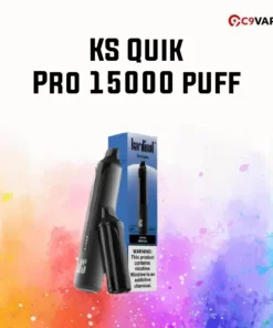 KS Quik Pro 15000 puff กลิ่นเย็นสดชื่นขั้นสุด หอมเมนทอลลึกชัด