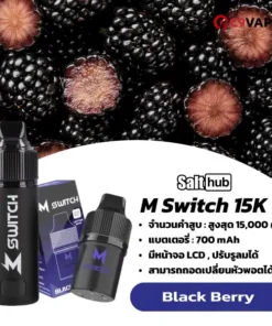 m switch 15k starter kit เครื่องพร้อมหัว กลิ่นแบล็กเบอร์รี่