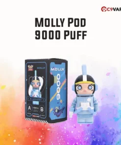 Molly Pod 9000 Puff กลิ่น Blueberry บลูเบอร์รีเปรี้ยวหวาน กลิ่นนัวแบบเบอร์รีแท้