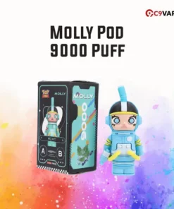 Molly Pod 9000 Puff กลิ่น Mint มิ้นต์เย็นจัด สดชื่นจี๊ดถึงใจ สูดแล้วตื่นแน่นอน