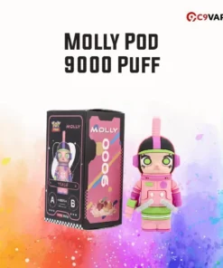 Molly Pod 9000 Puff กลิ่น Peach พีชหอมหวานแบบน้ำพีชแท้ ๆ กลิ่นนุ่มไม่เลี่ยน