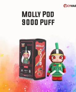 Molly Pod 9000 Puff กลิ่น Watermelon แตงโมหวานฉ่ำ เย็นสดชื่นเหมือนแช่เย็นมาทั้งลูก
