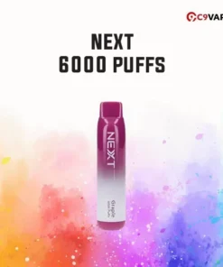 Next 6000 Puffs กลิ่น Graple องุ่นหวานหอมผสมแอปเปิ้ล เปรี้ยวซ่อนหวานอย่างลงตัว