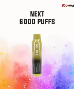 Next 6000 Puffs กลิ่น Hokkaidi Melon เมล่อนพรีเมียมจากฮอกไกโด หอมหวานแบบหรูหรา