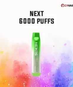 Next 6000 Puffs กลิ่น Lime Ice Cream ไอศกรีมมะนาวเปรี้ยวละมุน เย็นหอม สดใสไม่เหมือนใคร