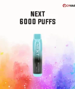Next 6000 Puffs กลิ่น Mineral Water กลิ่นสะอาด เบา สดชื่นเหมือนน้ำแร่ธรรมชาติ