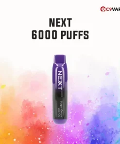 Next 6000 Puffs กลิ่น Sugus Grape องุ่นแนวลูกอม หอมหวานนุ่มลิ้นแบบคลาสสิก