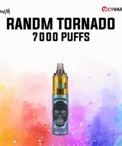 พอตใช้แล้วทิ้ง randm tornado 7000 puffs blueberry bubblegum หมากฝรั่งบลูเบอร์รี่ หวานนุ่ม กลิ่นลูกอม