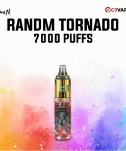 พอตใช้แล้วทิ้ง randm tornado 7000 puffs tangerine ice ส้มจี๊ดโดนใจ หอมเปรี้ยวเย็นกำลังดี