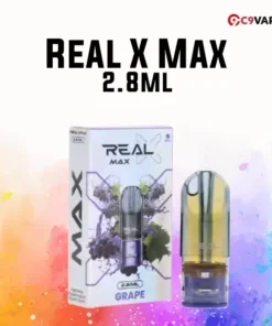 Real X Max กลิ่น Grape องุ่นหอมหวานกลมกล่อม กลิ่นแน่นเต็มคำ