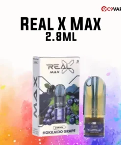 Real X Max กลิ่น Hokkaido Grape องุ่นฮอกไกโดหอมเข้ม หวานหรู กลิ่นแน่นแบบพรีเมียม
