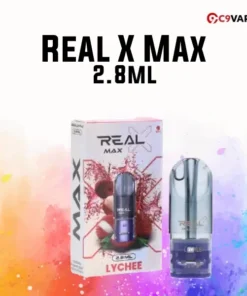 Real X Max กลิ่น Lychee ลิ้นจี่หวานละมุน กลิ่นหอมชัดเจนแบบลิ้นจี่แท้