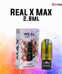 Real X Max กลิ่น Strawberry สตรอว์เบอร์รี่หวานฉ่ำ กลิ่นสดชื่นละมุนปลายจมูก
