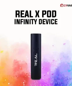 Real X Pod Infinity Device สีไมตี้แบล็ค ดำด้านเข้มขรึม คลาสสิกทุกมุมมอง