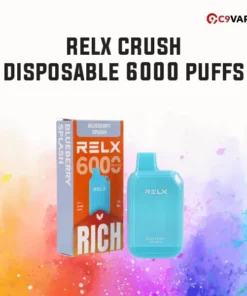 RELX Crush กลิ่นบลูเบอร์รีสแปลช หอมสดชื่นจากบลูเบอร์รี เปรี้ยวหวานแบบซ่า ๆ
