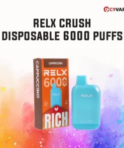 RELX Crush กลิ่นคาปูชิโน่ กลิ่นหอมกาแฟนุ่มละมุน เหมือนจิบคาปูชิโน่ยามเช้า