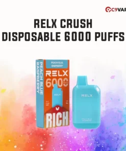 RELX Crush กลิ่นพีชบลูราสพ์เบอร์รี หอมหวานซ่อนเปรี้ยว ผสานสองผลไม้พรีเมียม
