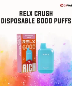 RELX Crush กลิ่นสตรอว์เบอร์รีสโนว์ หอมหวานสตรอว์เบอร์รี เคลือบความเย็นเบา ๆ