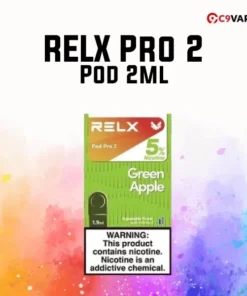 หัวพอต RELX Infinity Pro 2 กลิ่น Green Apple Nic 50 แอปเปิ้ลเขียวเปรี้ยวสด พร้อมแรงนิโคติน