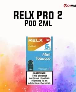 หัวพอต RELX Infinity Pro 2 กลิ่น Mint Tobacco Nic 50 ยาสูบผสมมิ้นท์เย็น พร้อมนิโคตินเข้มข้น