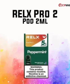 หัวพอต RELX Infinity Pro 2 กลิ่น Peppermint Nic 50 เปปเปอร์มินต์เย็นสดชื่น กลิ่นเข้มข้นแบบเย็นลึก พร้อมความแรงของ Nic 50