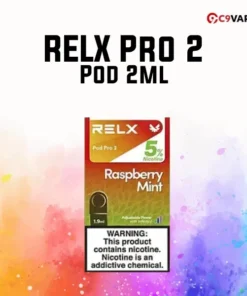 หัวพอต RELX Infinity Pro 2 กลิ่น Raspberry Mint Nic 50 ราสพ์เบอร์รี่หวานซ่อนเย็น พร้อมนิโคติน