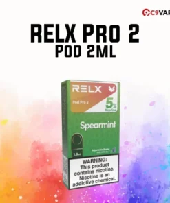 หัวพอต RELX Infinity Pro 2 กลิ่น Spearmint Nic 50 สเปียร์มินต์หอมเย็นนุ่ม ละมุนปลายลิ้น พร้อมนิโคตินจัดเต็ม