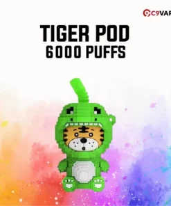 Tiger Pod 6000 Puff กลิ่นสับปะรด เปรี้ยวหวานซาบซ่า กลิ่นชัดเหมือนเพิ่งหั่นสด