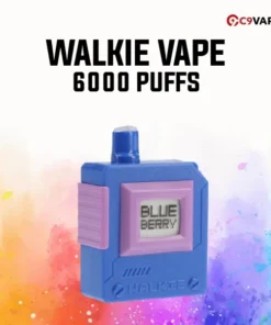 Walkie 6000 Puff กลิ่น Blue Berry บลูเบอร์รี่เข้มข้น กลิ่นแน่น หวานซ่อนเปรี้ยว