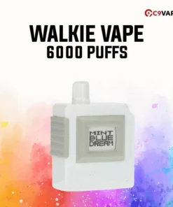 Walkie 6000 Puff กลิ่น Mint Blue Dream มิ้นท์เย็นลึกสไตล์ดรีม หอมสดชื่นยาวนาน