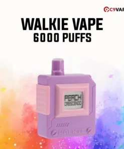 Walkie 6000 Puff กลิ่น Peach Crescendo พีชหอมหวานนุ่มนวล ละมุนตั้งแต่พัฟแรก