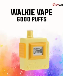 Walkie 6000 Puff กลิ่น Pinapple Express สับปะรดหอมฉ่ำ สไตล์ทรอปิคอลสุดมัน