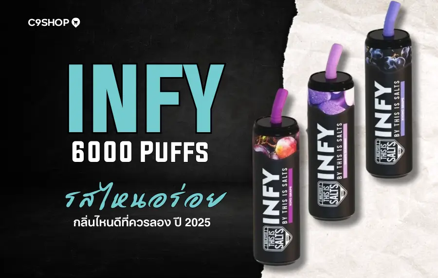 แนะนำ INFY 6000 Puff รสไหนอร่อยที่สุด กลิ่นหอม สูบเพลิน