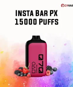 Insta Bar PX 15000 Puffs กลิ่น Mix Berry เบอร์รีรวมเปรี้ยวหวานจัดเต็ม หอมผลไม้ตระกูลเบอร์รี