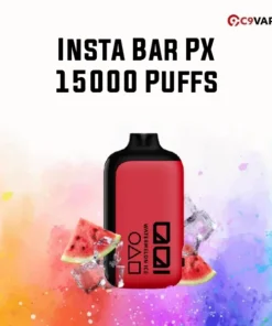 Insta Bar PX 15000 Puffs กลิ่น Watermelon Ice แตงโมฉ่ำเย็น กลิ่นหอมหวานสดชื่นแบบน้ำผลไม้แช่เย็น