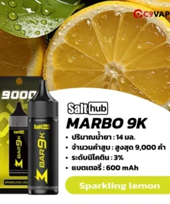 marbo bar 9k กลิ่นเลมอนโซดาซ่า เปรี้ยวหวานสดชื่น