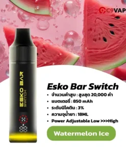 เครื่องพร้อมหัว Esko Bar Switch 20k กลิ่นแตงโมหวานเย็นสดชื่น คูลลิ่งจัดกำลังดี