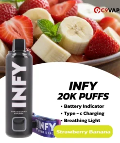 Infy 20K กลิ่น Strawberry Banana กล้วยสตรอว์เบอร์รี่ หวานนุ่ม
