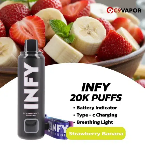 Infy 20K กลิ่น Strawberry Banana กล้วยสตรอว์เบอร์รี่ หวานนุ่ม